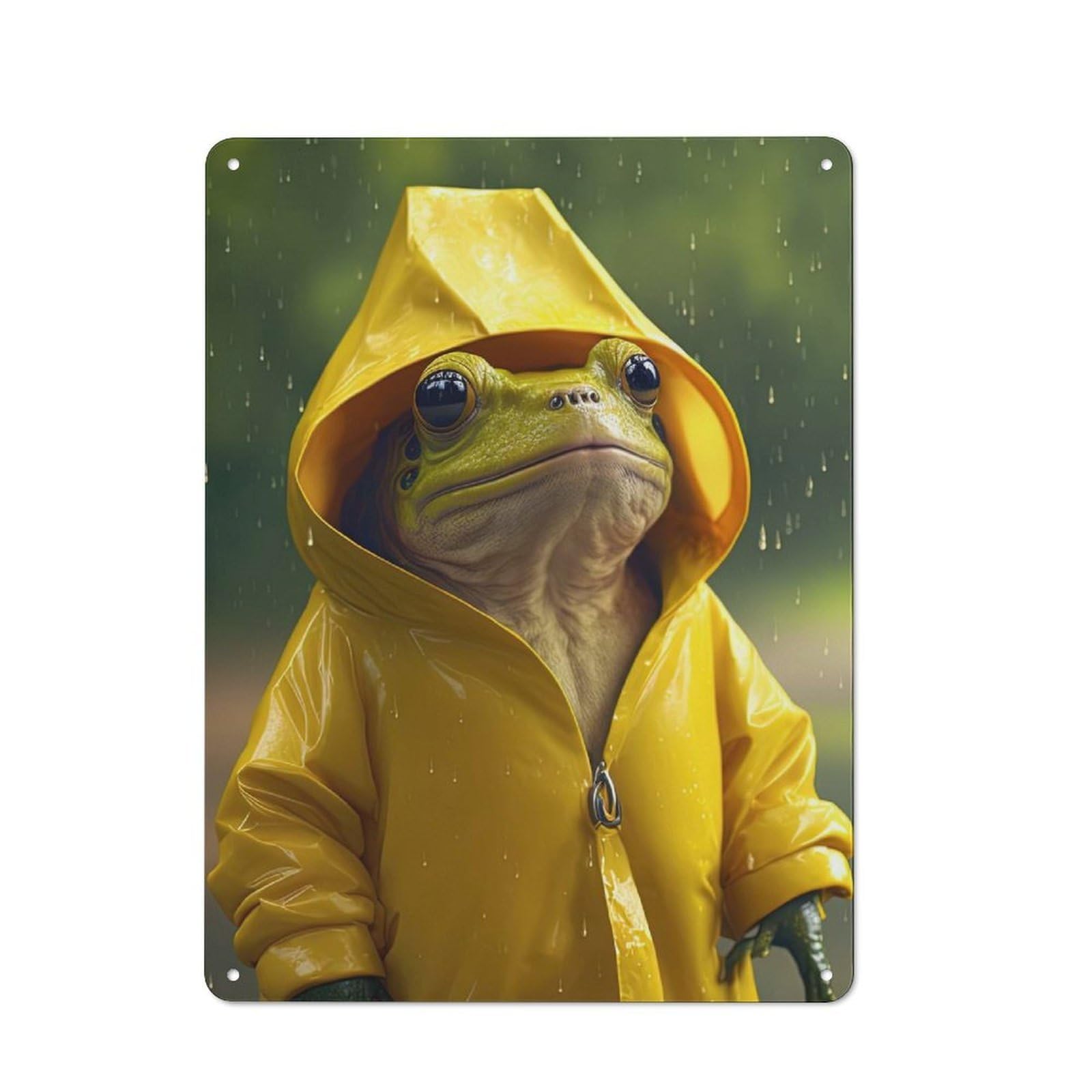 Junmoney Sad Frog For Hobby Room Or Studio, Retro Metal Sign 40X30cm, A Decorative Gift For A Newly Furnished Hobby Room And Studio