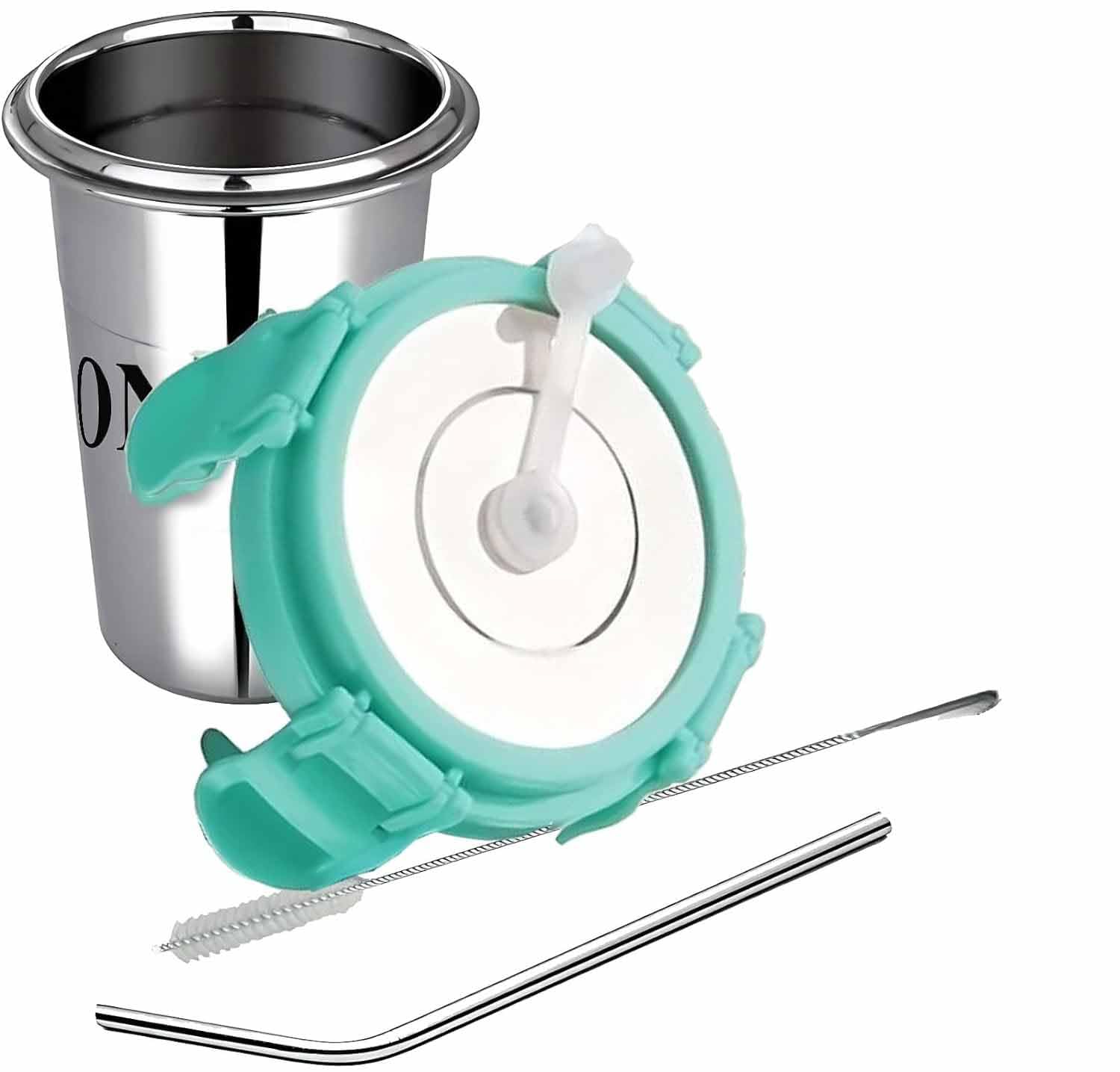 ONSUR Tumbler Steel for Car Office Gym Yoga Travel Etc Lid with Straw and Cleaning Brush 400ML Capacity Air Tight Spill & Leak Proof Use for Lemonade Colddrinks Smoothies & Cocktails Tumbler Set of 1 (B0C9TZXTPG) Amazon Price History, Amazon Price Tracker