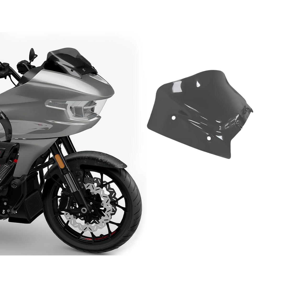 VINTGMT Motorcycle Windshield Fit for Harley Touring 2023 CVO Road Glide & 2024 Road Glide ST Durable Wind Deflector Design for Enhanced Wind