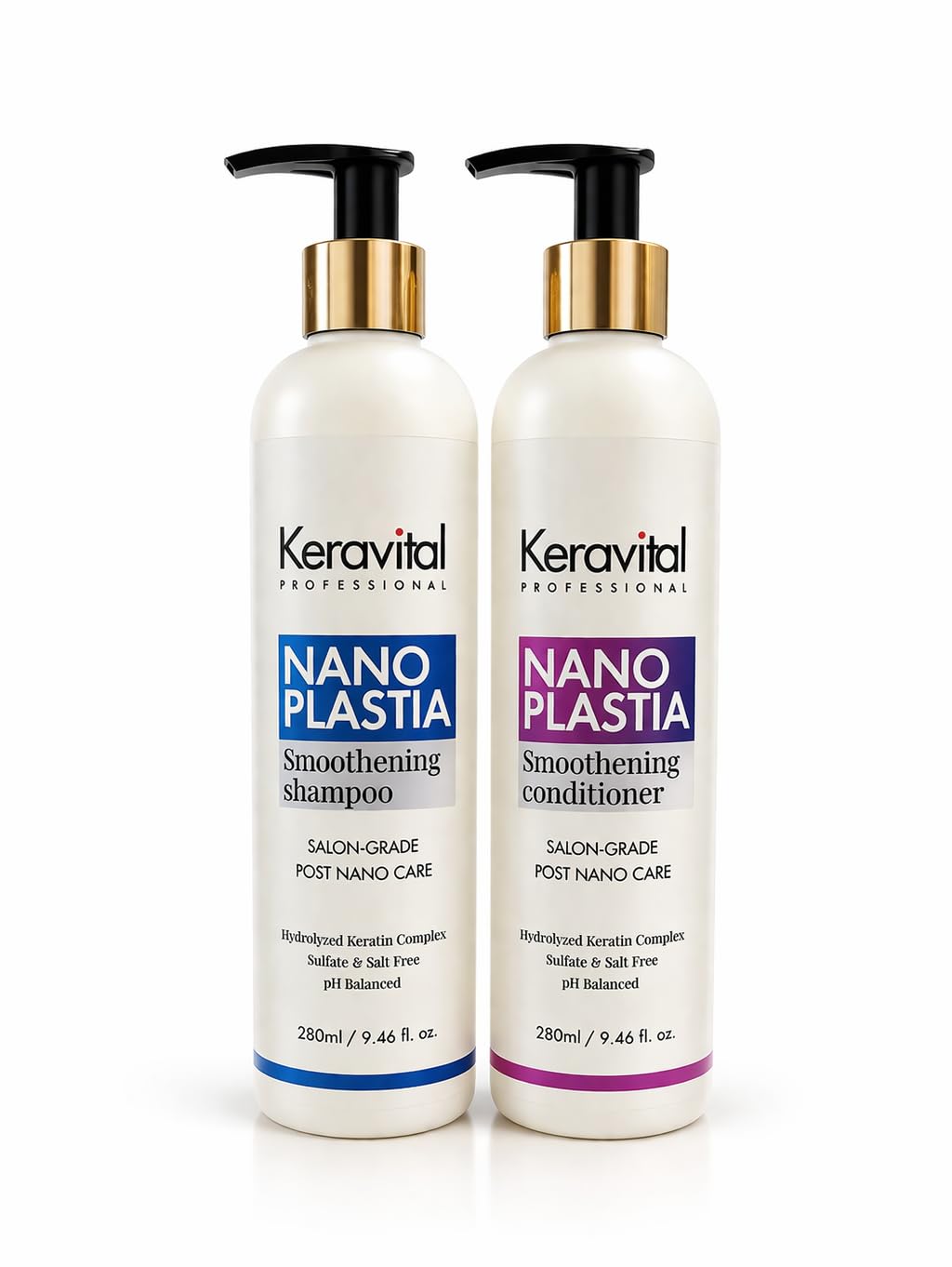 Nanoplastia Smoothening Shampoo and Conditioner Combo, Sulfate & Salt Free, Hydrolyzed Keratin Complex, 280ml Each-picture-55
