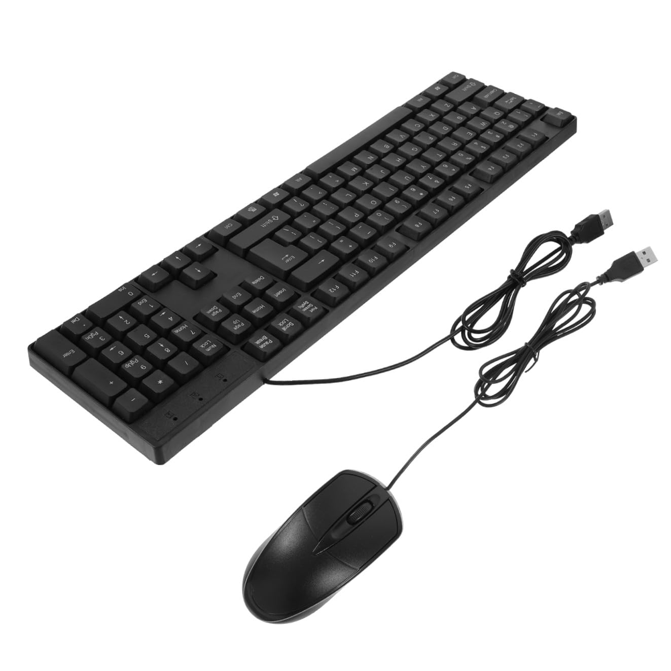 angoily wired keyboard and mouse combo full usb keyboard with pad optical mouse for desktop laptop office use