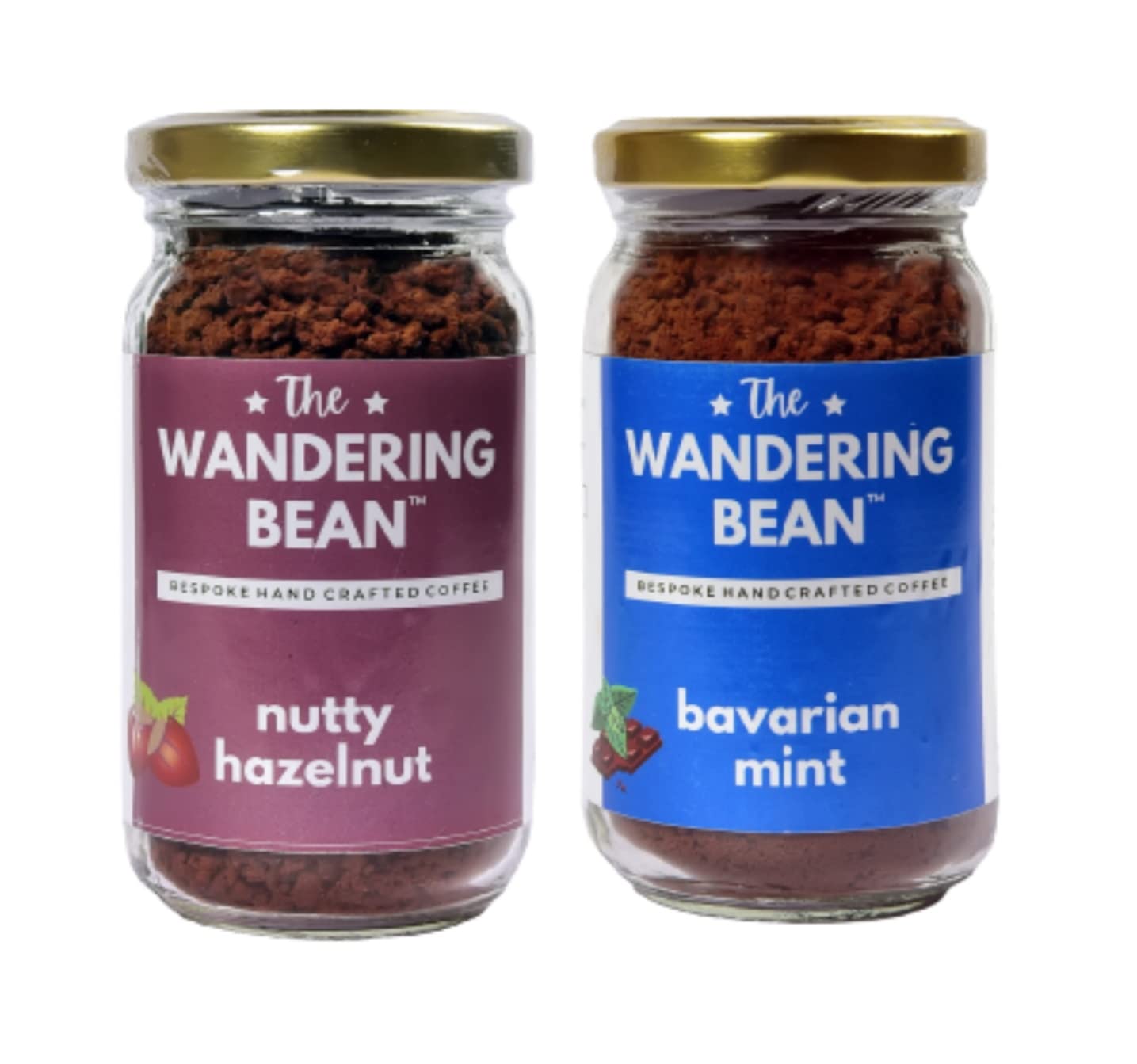 Combo Pack Flavored Instant Coffee (Hazelnut + Bavarian Mint) Gift Festive, Best Gift Hamper 2x60g