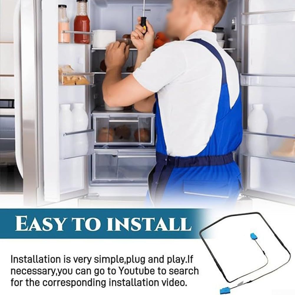 Repuesto de calentador de descongelación de refrigerador DA4700244W, eliminación eficiente de heladas para Samsung modelo RF263BEAESRAA RF4287HARSXAA, construcción de ABS de metal resistente, 33,5 x