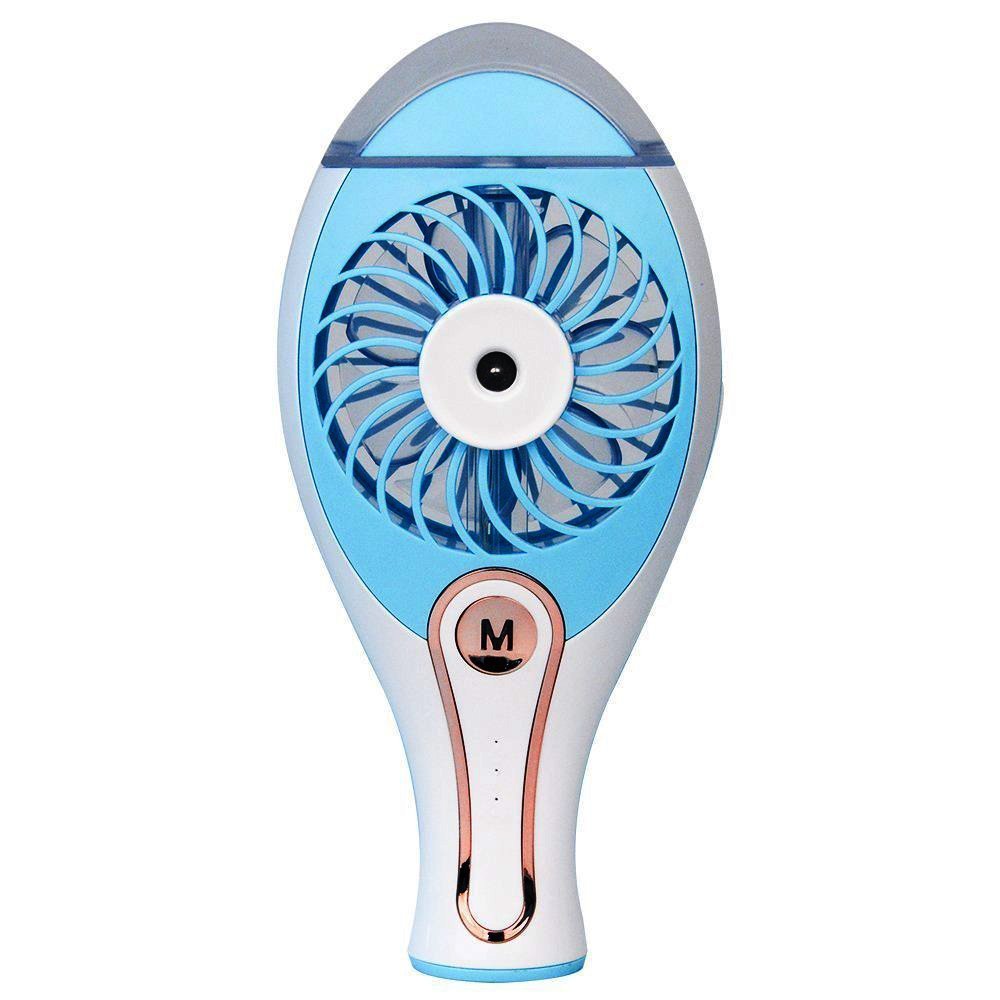 GloryShine Mini Portable Handheld Fan (Spray Humidifier Fan-Blue)