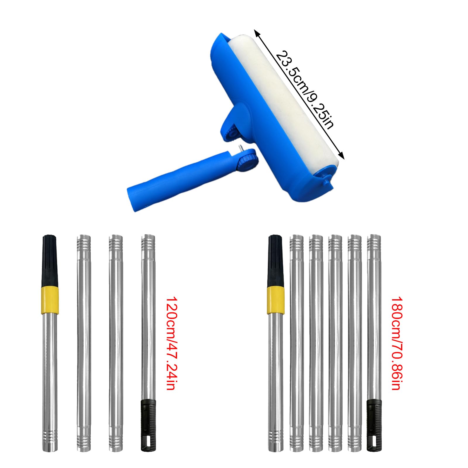 Rodillo de pintura de techo con cabezal ajustable, ligero, duradero, protector contra salpicaduras para proyectos de interior y exterior
