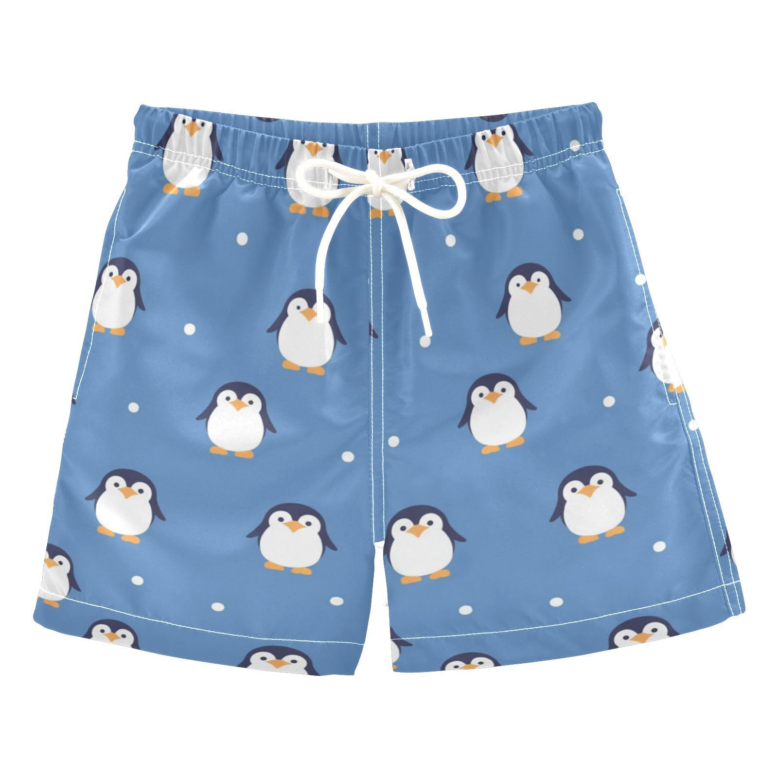 Seamless Pattern Penguins Toddler Swimsuits Birthday Presents Boys Toddler Bathing Suit Kids Swimwears Vacation XL 12Y