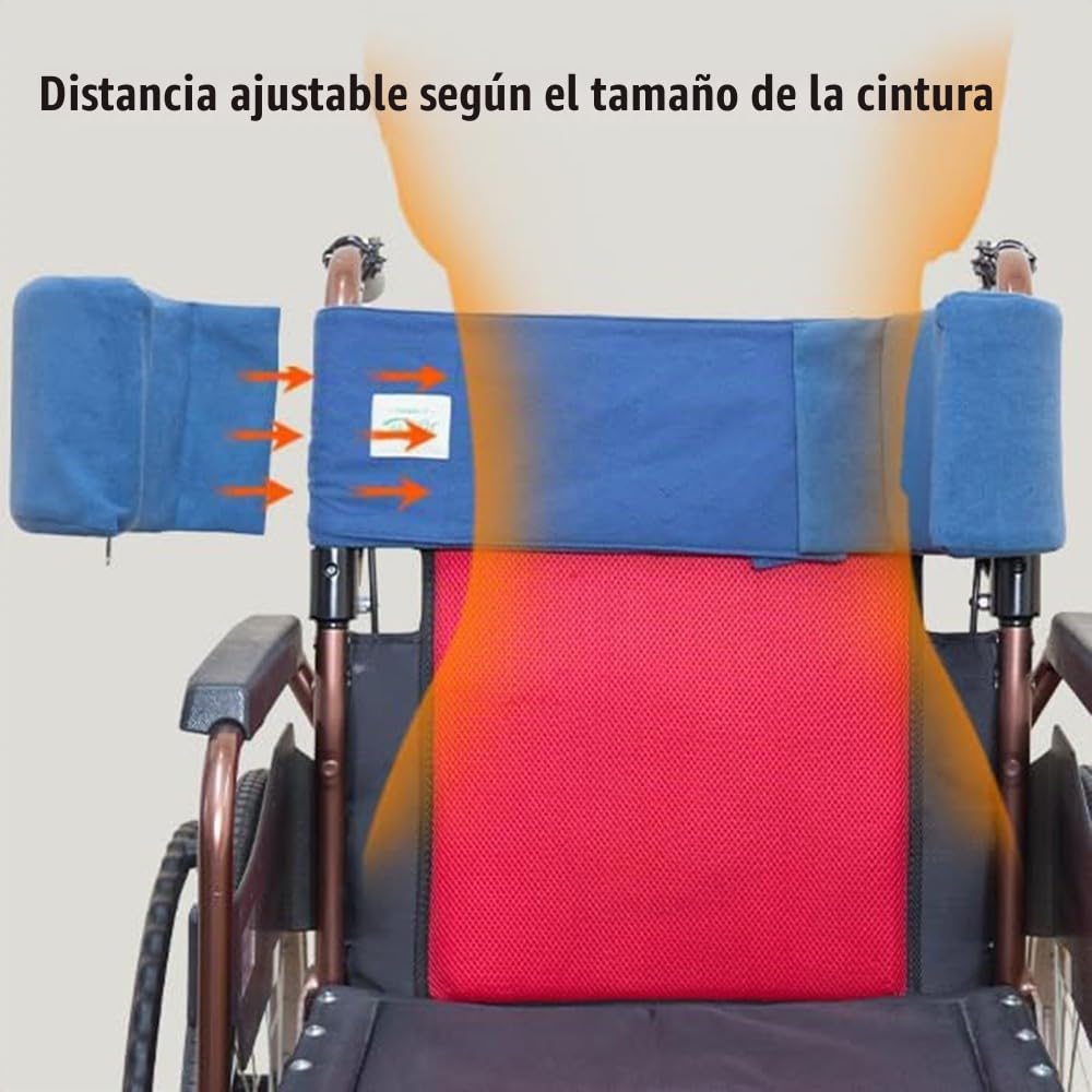 Almohadilla Reclinable para Silla de Ruedas, Cojín de Apoyabrazos de Apoyo Lateral para Silla de Ruedas, Cojín Y Almohadilla Cómodos para Silla de Ruedas