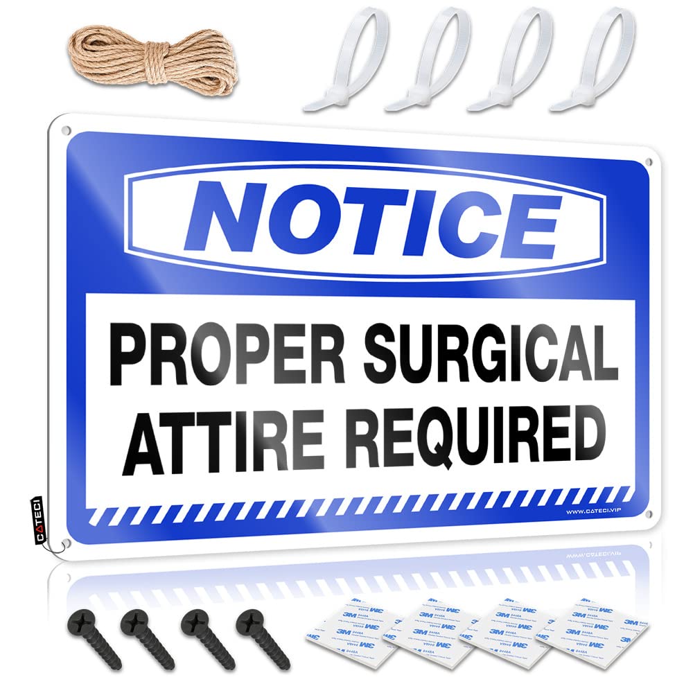 Bar Signs For Home Bar Funny Notice Proper Surgical Attire Required Tin Sign Bar Signs For Home Bar Decor Drinking Signs Funny