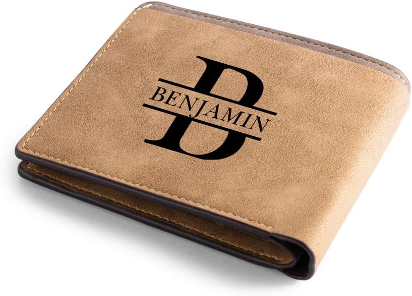 Lovejewelry Personalized Custom Picture Wallets for Men Engraved Leather Photo Wallet for Father Boyfriend (Style 3)