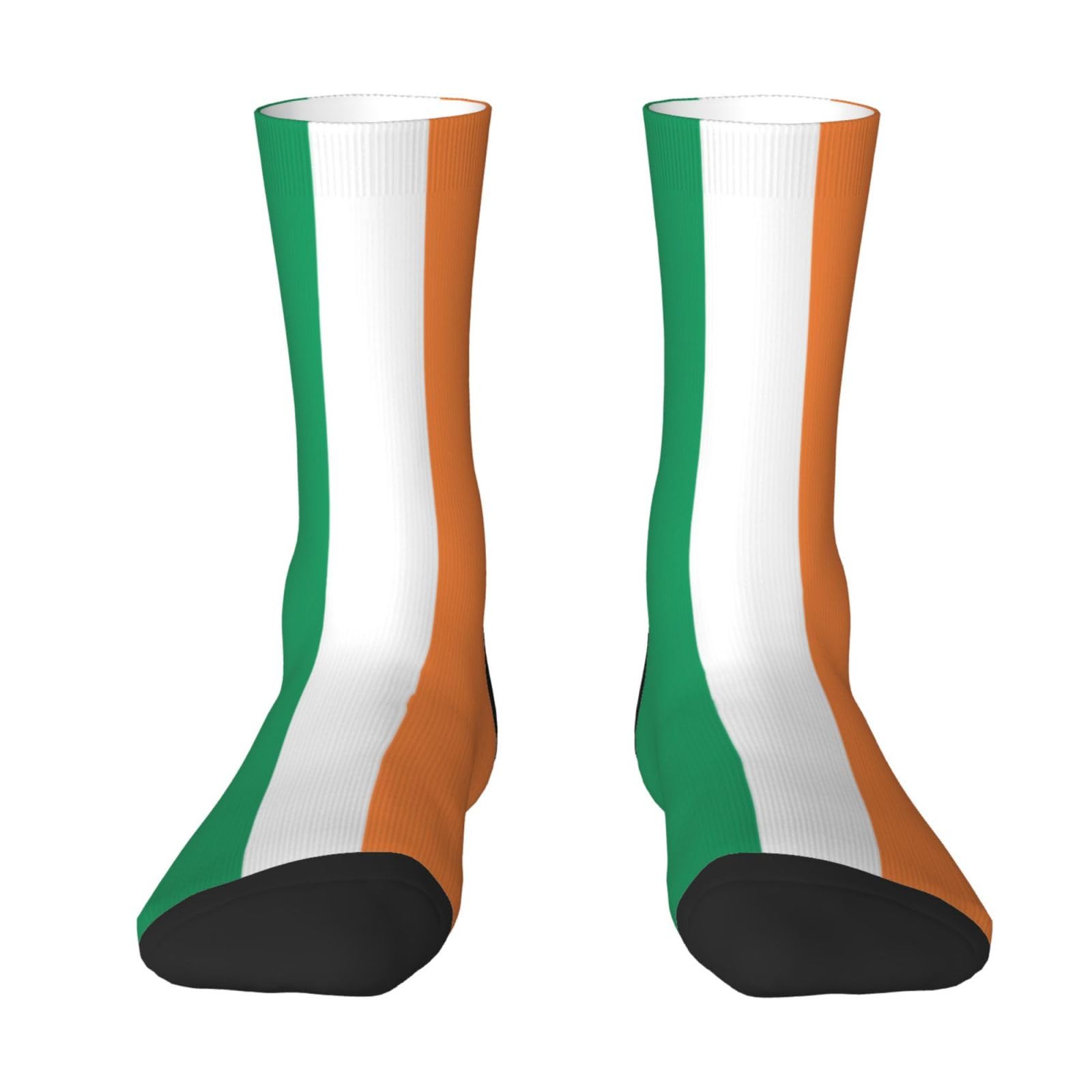 JEJEA Irish flag print Socks For Men and Women Men's Moisture Control Crew Socks Gifts For Golf, Hunting, Camping