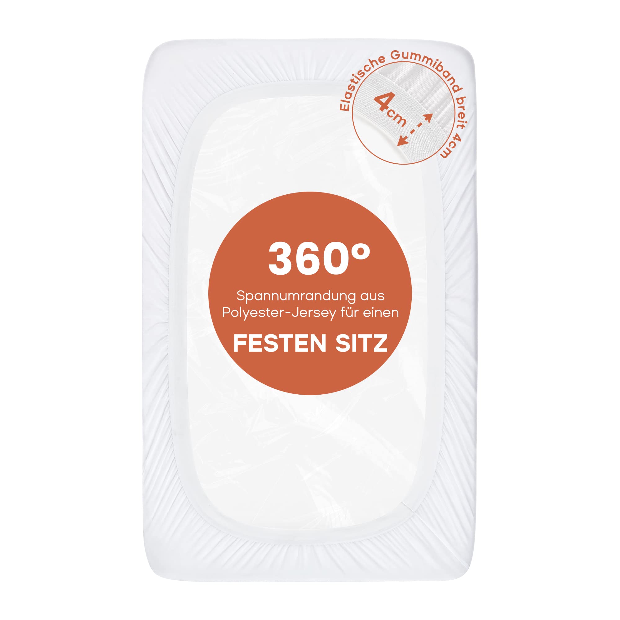 SONIVE Coprimaterasso impermeabile per culla e bambini piccoli, imbottitura in microfibra, 10 oz, certificato Oeko-Tex Standard 100, bianco, 70 x 140 cm