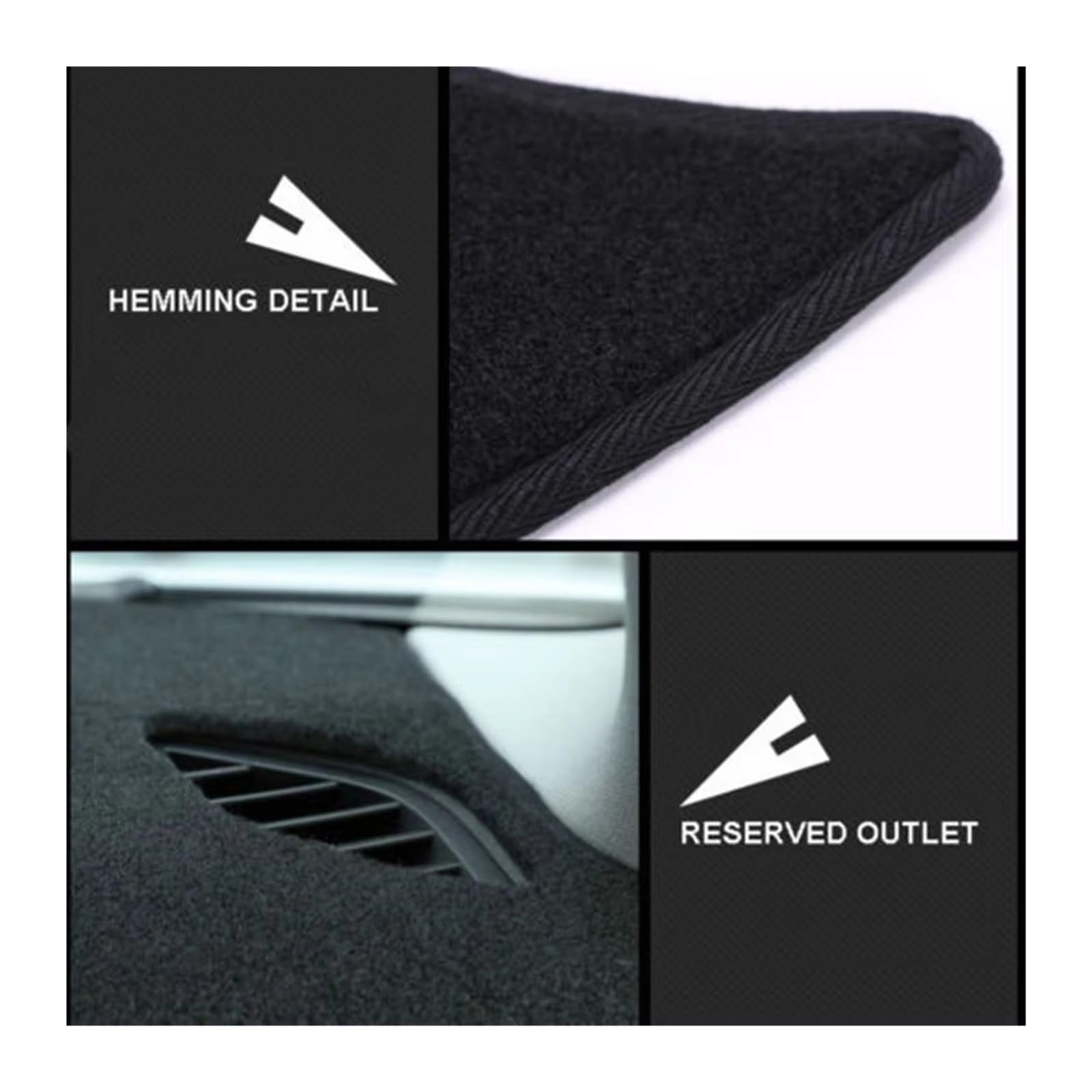 Center Konsole Für Lexus Es ES350 ES240 2007-2012 Auto Dashboard Abdeckung Matte Pad Anti-Uv Dash Sonnenschutzdach Teppich Armaturenbrett Matte Interior | Black(Black Edge)LHD