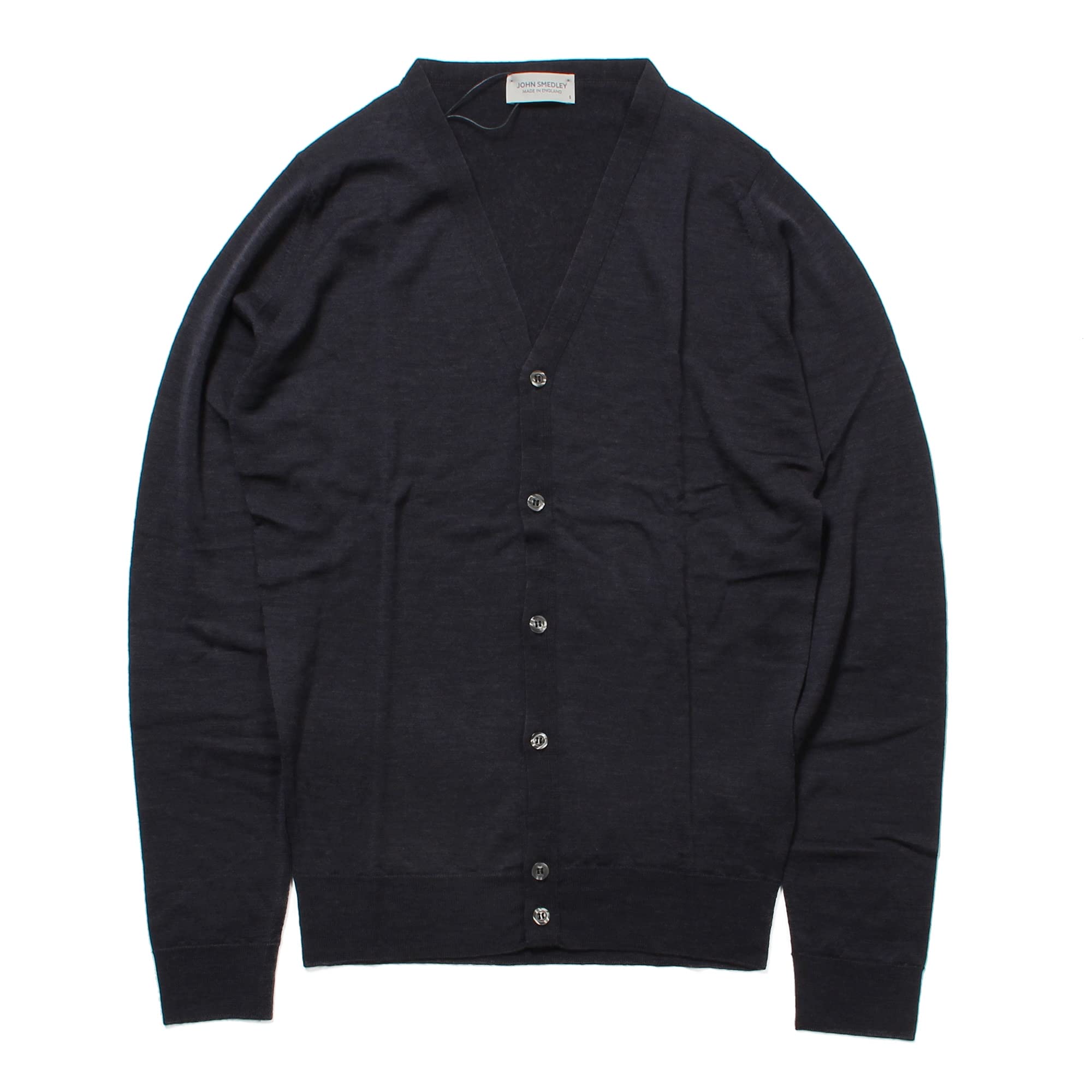 【美品】JOHN SMEDLEY カーディガン ブラック PETWORTH 黒 JOHN SMEDLEY 並行輸入品 ジョン スメドレー ジョンスメドレー