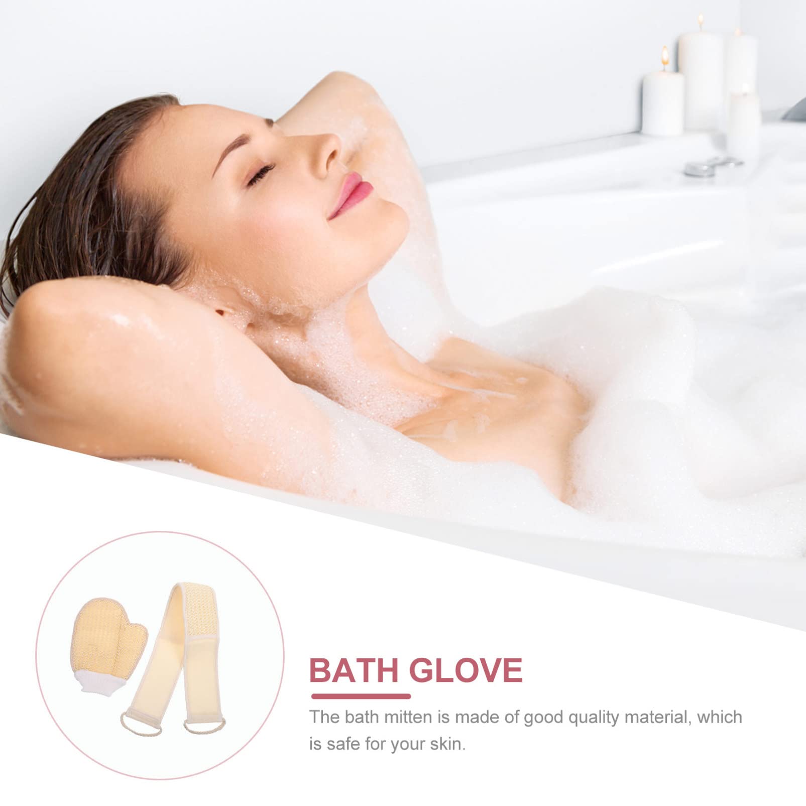 minkissy Juego de 4 toallas de baño para el cuerpo, esponja de belleza, esponja de baño, esponja de baño, esponja de baño, esponja de baño, guante de lufa, toallas de lufa natural, esponjas de cepillo