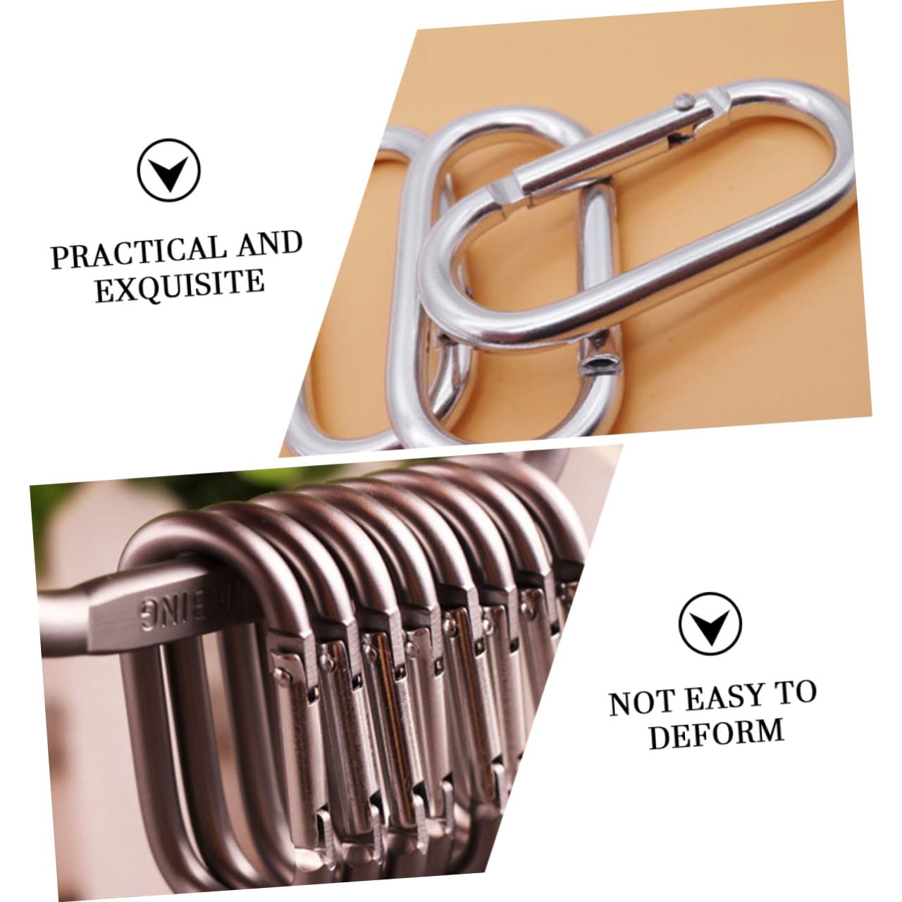 Toyvian Mosquetones Reutilizables De Aluminio para Mochilas Hebillas De para Camping Y Senderismo Clips De Y Accesorios De Almacenamiento
