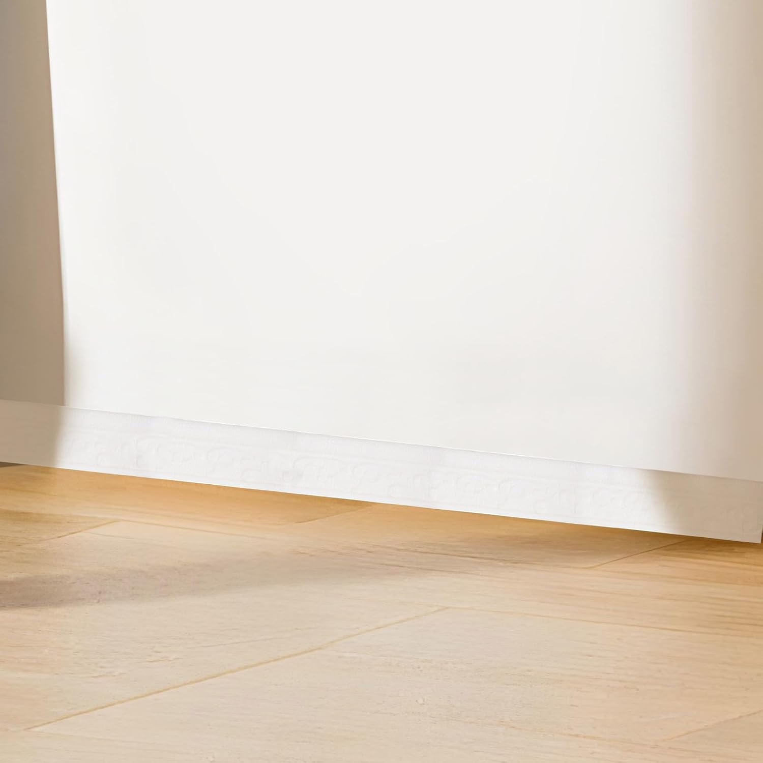 4pcs Self-Adhesive Floor Trim Baseboard Molding Waterproof Pe Material, 8cm Wide Beige Flexible Wall Border Strip for Home and Office Wall Protection and Decorative Edging