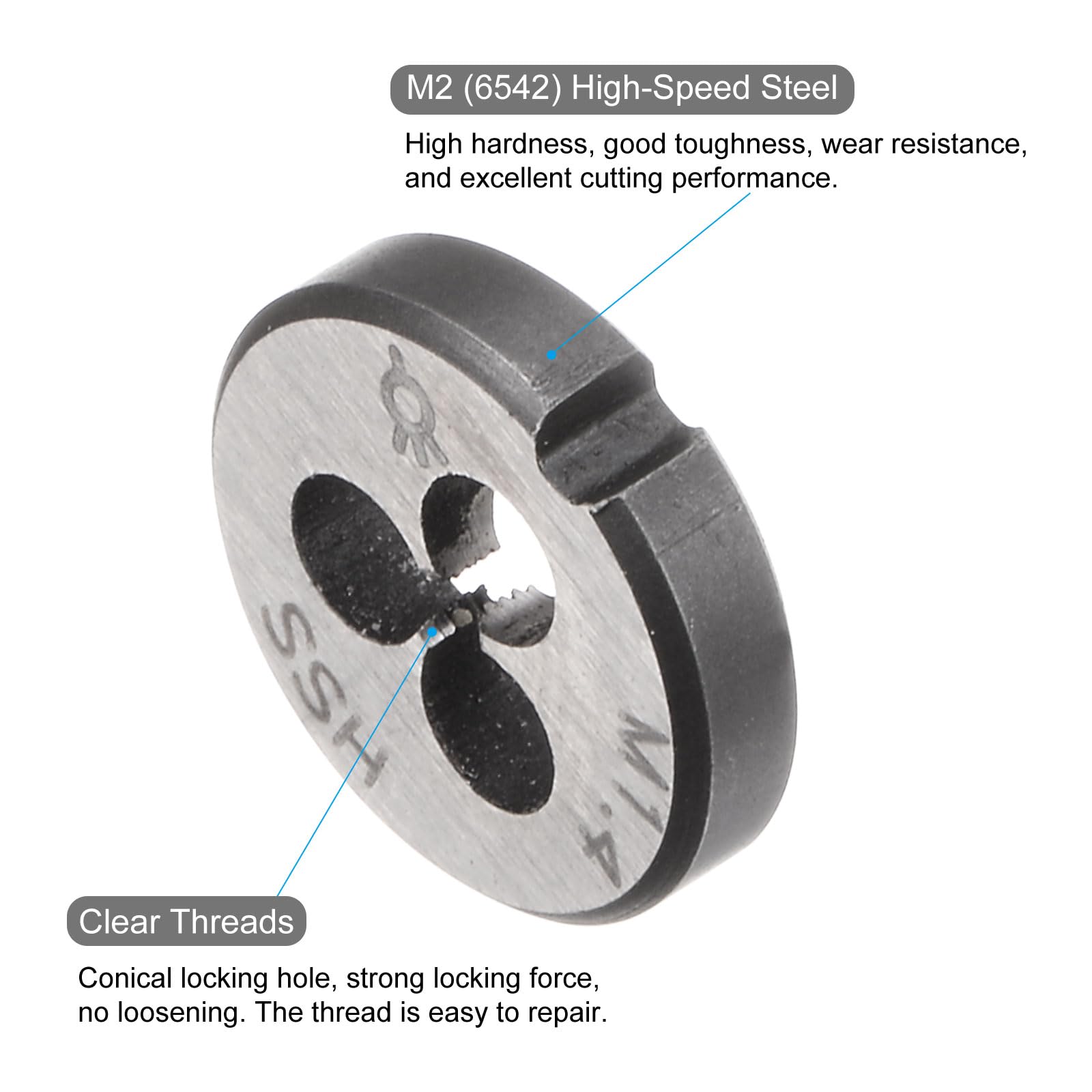 2 Stück Runde Schneideisen M12x1 - Gewindeschneider Aus Werkzeugstahl