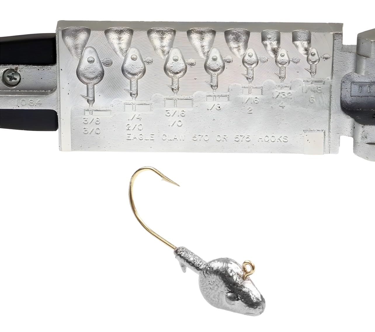 Do It Mold Minnow Head Jig Size 1/48, 1/32, 1/16, 1/8, 3/16, 1/4, 3/8 Oz Do it Mold (1084) JM-7-A Cavities 7 Total