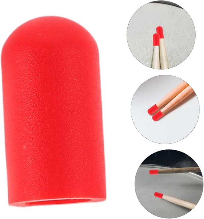 10 puntas rojas para baquetas YARNOW 10 pcs miniatura 8