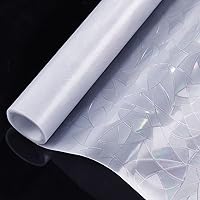 Vista 9 de rabbitgoo - Película decorativa de privacidad para ventana, diseño de arco iris, adhesivo 3D estático para control de calor del hogar, no adhesivo