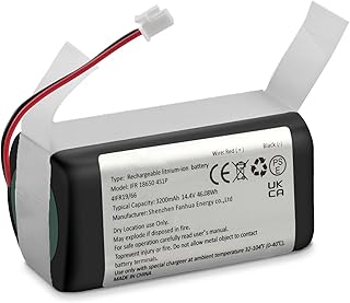 3200mAh RVBAT850 Replacement Battery for Shark Ion R75, AV752, AV751, RV761, R85, RV850, S87,RV700_N, RV720_N, RV851WV, RV871, RV1000S, RV1100VL, RV101AE, UR1000SR Vacuum Cleaners (2-Prong Connector)