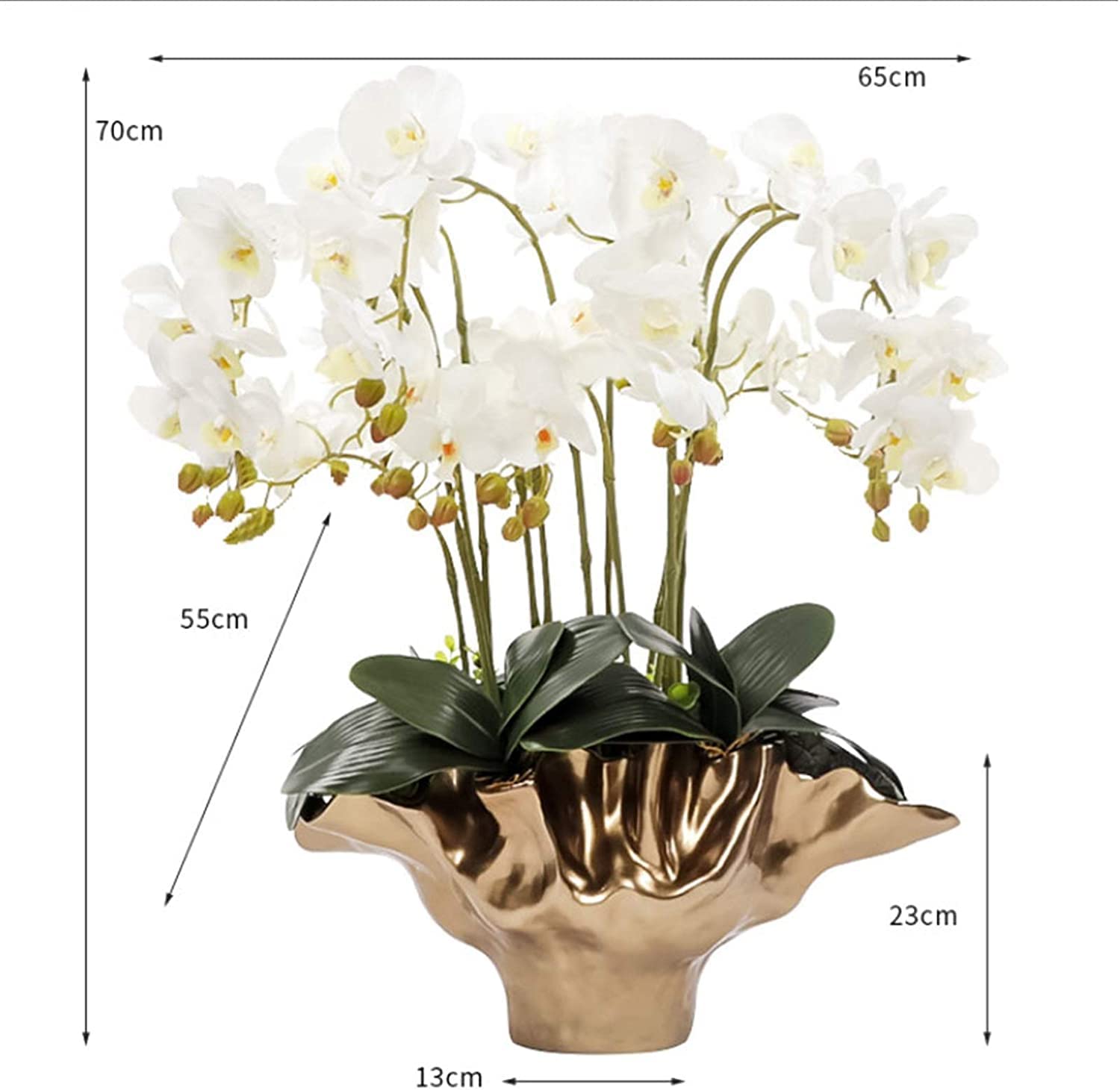 Fleurs artificielles, Fausses orchidées, orchidées décoratives, Centre de Table Artificiel, Grande orchidée Artificielle, Fausse Plante en Pot, Ensemble de Fleurs artificielles, Belle Forme