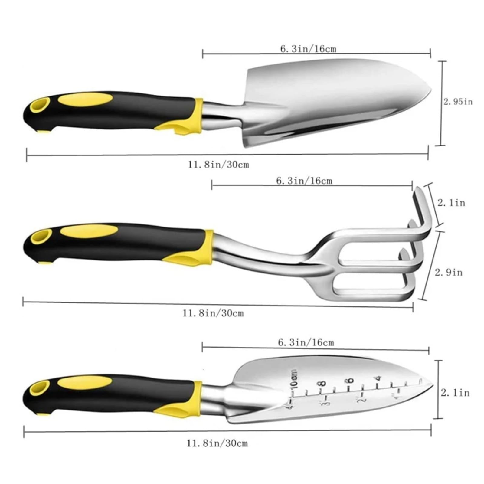 Handgabel Gartengeräte aus Aluminium – Gartenhandgeräte Gartenkelle Handschaufel Bodenrechen(Hand Shovel)