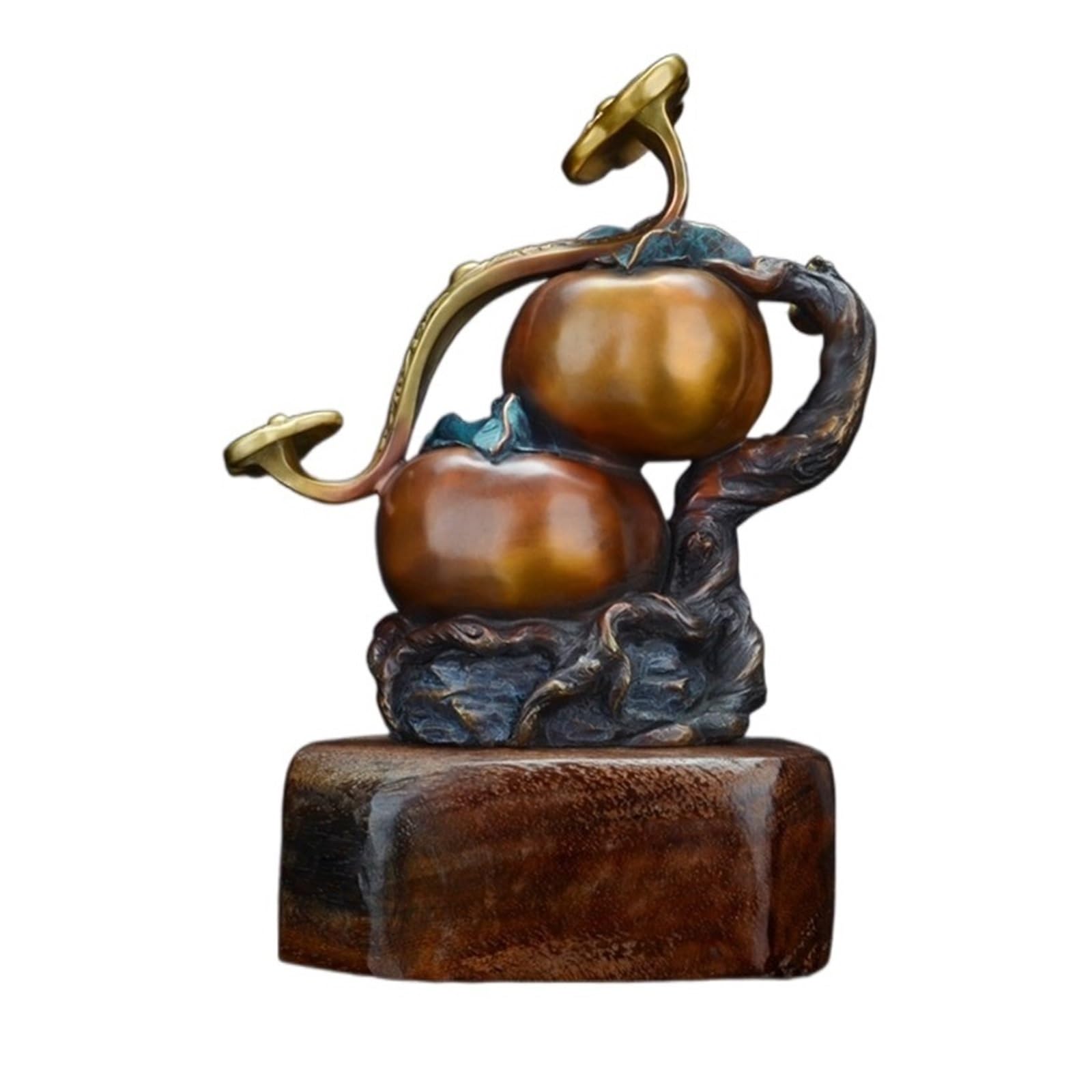 GLETSF Brass Decor Desktop Chinese Copper Merlu Entrance Ornament Home Office Decoration Statue Study Handicraft Ornament Statues For Home Decor,B