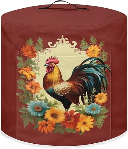 DISNIMO Cubierta para olla a presión de gallo de girasol, cubierta a prueba de polvo para arrocera, freidora de aire, cubiertas de electrodomésticos