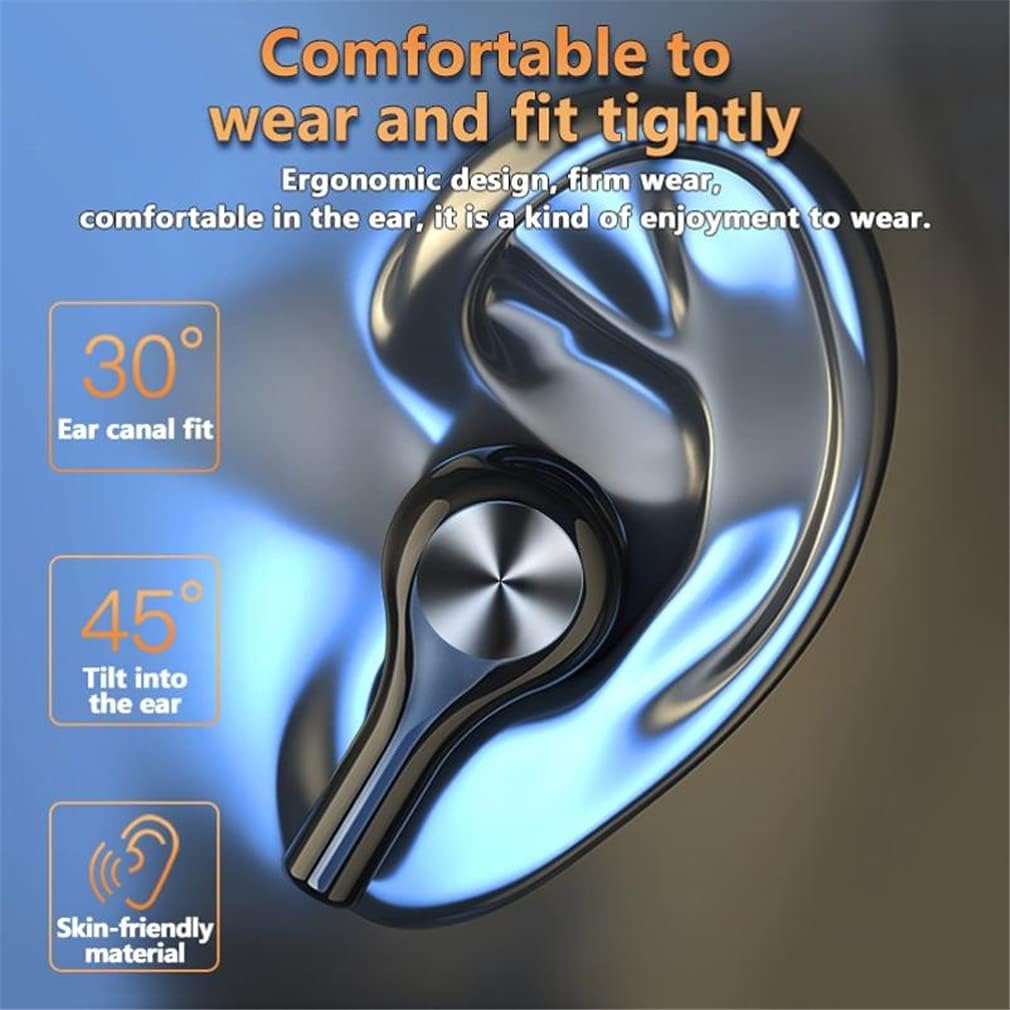 TWS Bluetooth 5.2 Earbuds Headphones LED Digital Display Auto Pairing Wireless Earphones HiFi Stereo Noise Canceling Headsets in-Ear with 2000Mah Charging Case