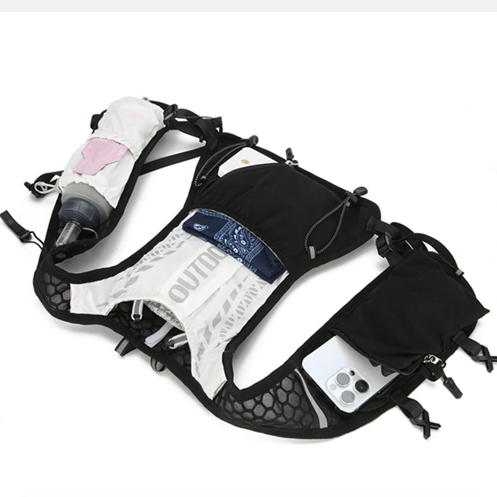 Gilet de course pour les hommes, gilet en cours d'exécution pour les femmes | Running Vest Chest Téléphone Téléphone | Fournitures sportives légères, réglables, randonnées en plein air, entraînement d