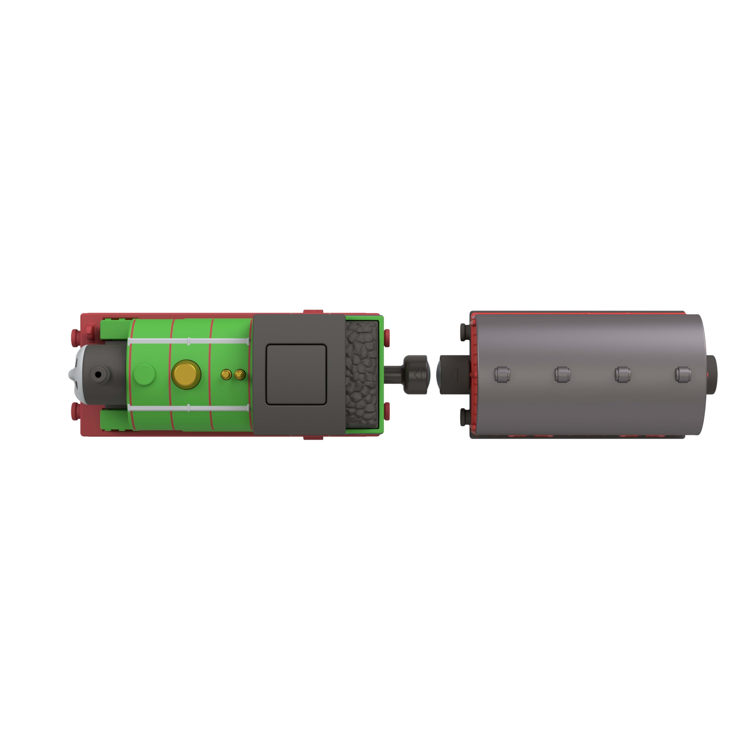 Fisher-Price Thomas i Przyjaciele Percy i wagon pocztowy | Zasilana bateriami lokomotywa i wagon towarowy dla przedszkolaków, klasyczna postać z serii kolejowej, JLL46