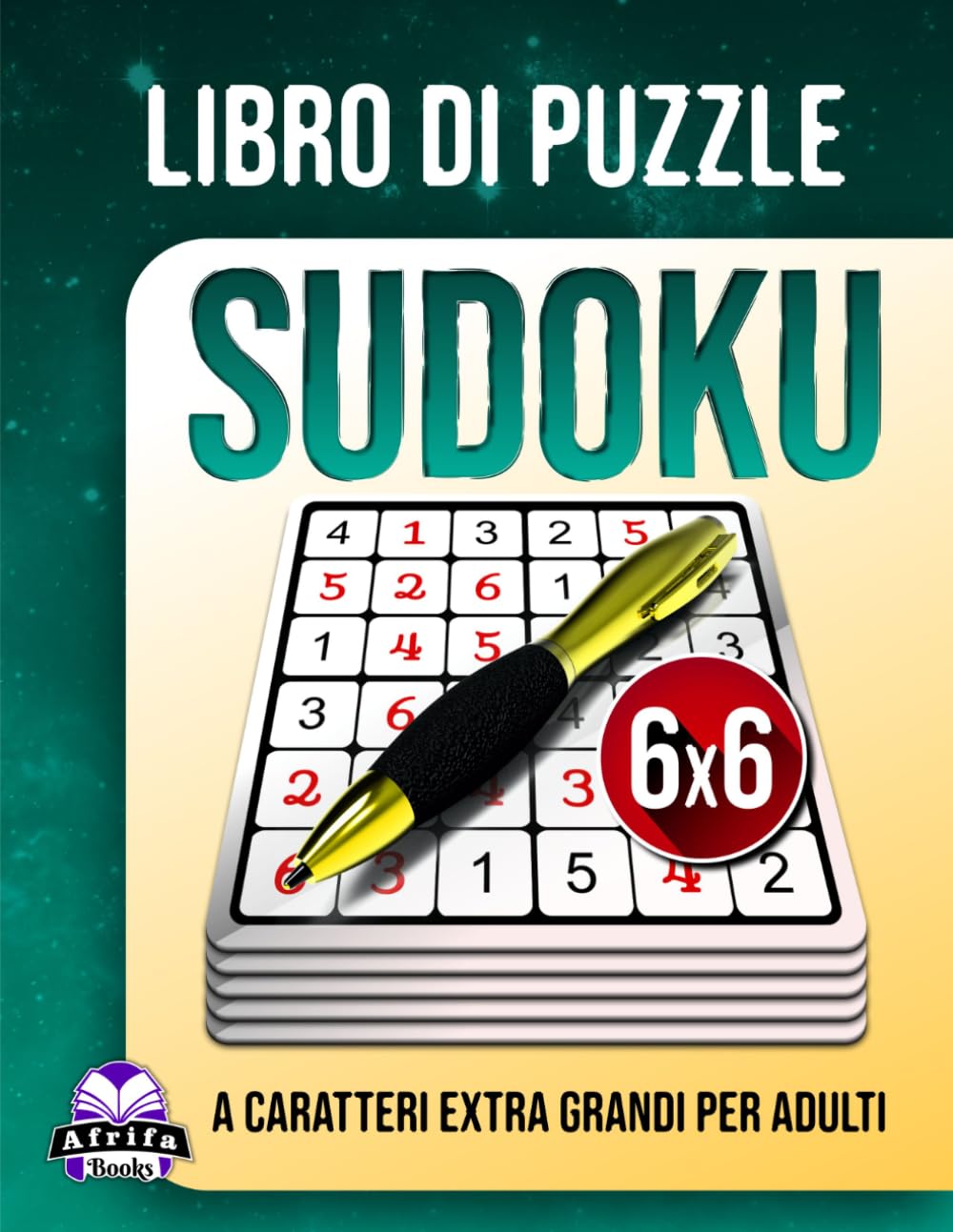 Libro di puzzle Sudoku a caratteri extra grandi per adulti: 200 giochi mentali da facili a difficili con griglie a caratteri grandi per anziani, ... mentale: Puzzle con griglia 6x6