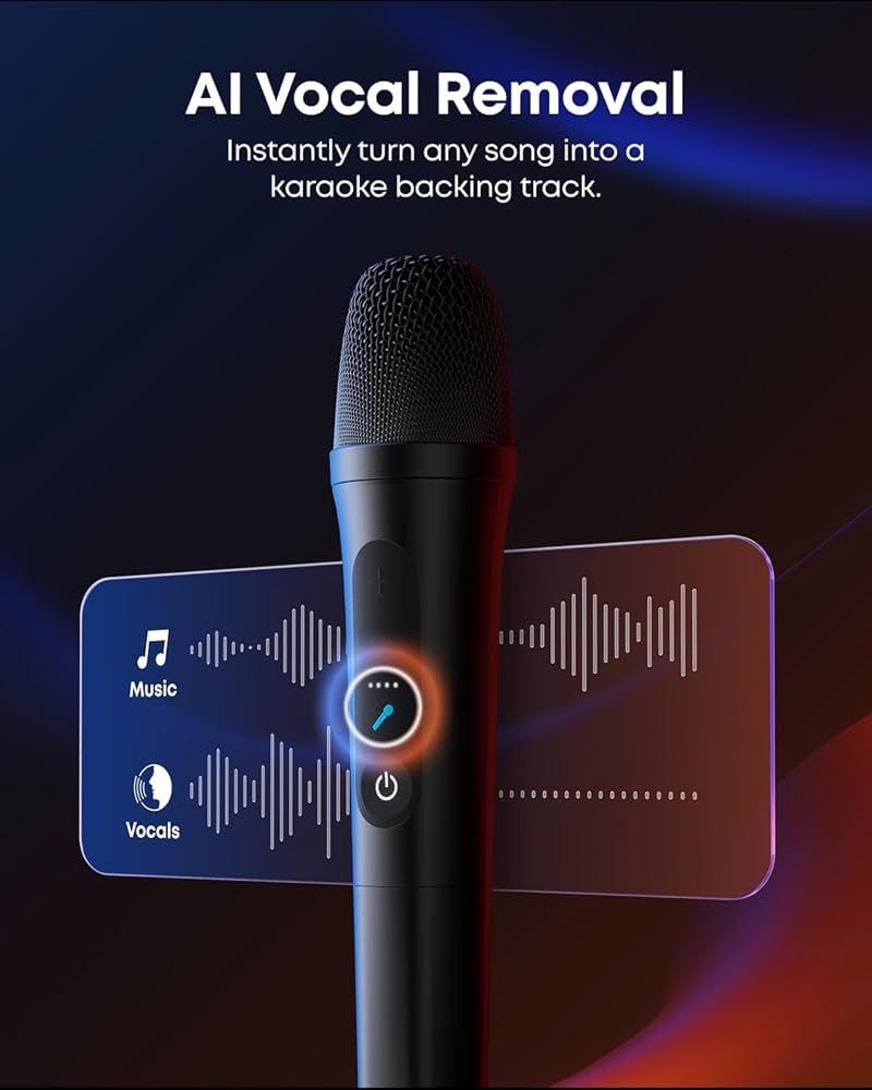 新品AnkerSOUNDCORE RAVE 3 Rave 3 Karaoke Bluetooth Speaker with 2 Wireless Microphones
