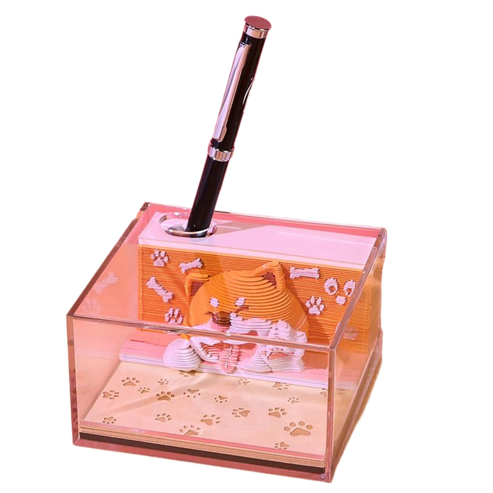Bloc-notes 3D calendrier 2026 en papier sculpté de bureau - 8