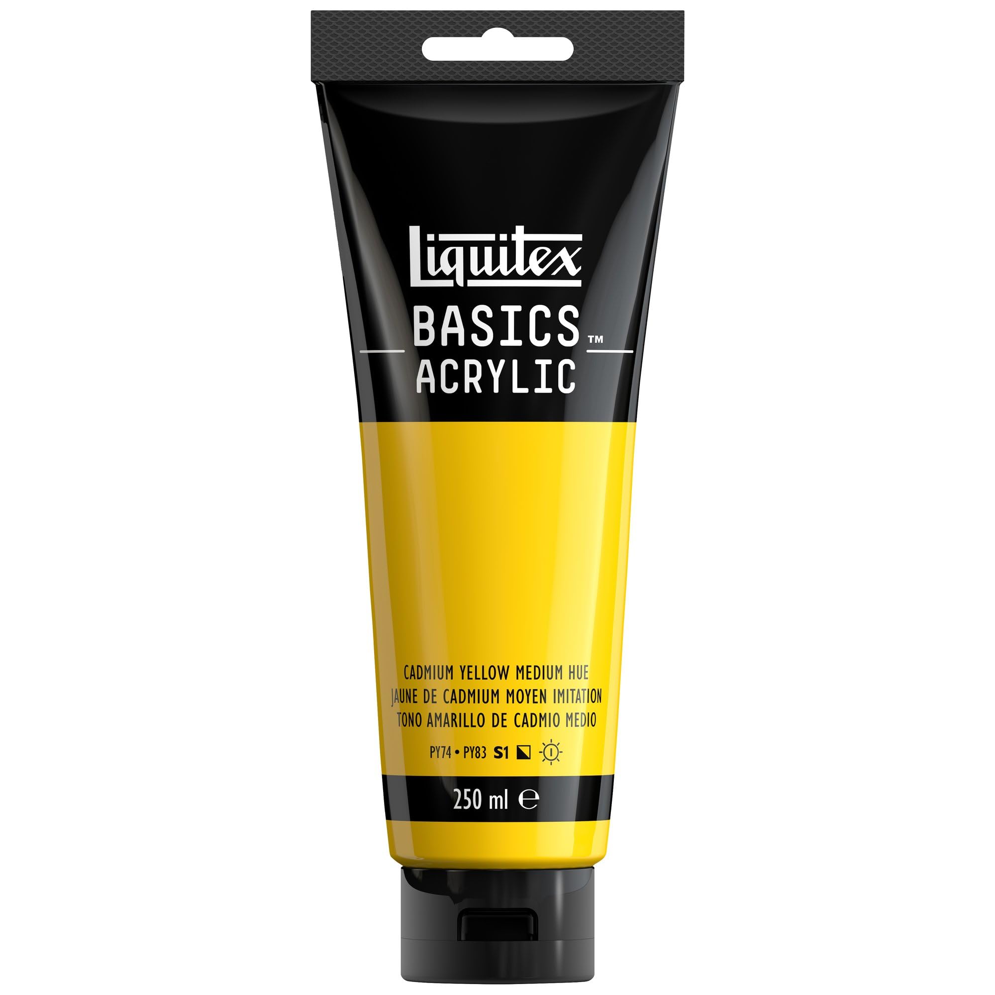 LIQUITEX Basics Acrylic Paint, Cadmium Yellow Medium Hue, 250 ml Tube