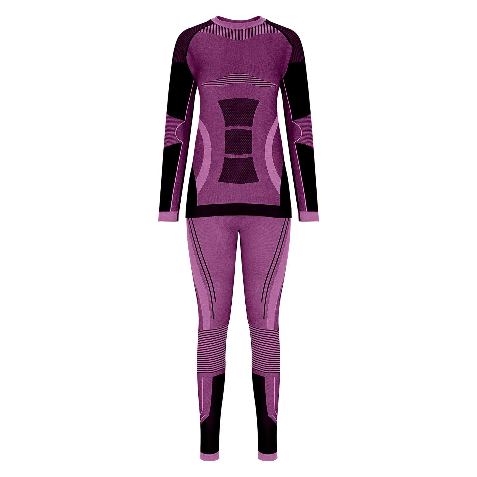 Thermounterwäsche Damen Skiunterwäsche Funktionsunterwäsche Warm & Atmungsaktiv Ski Unterwäsche Frauen Set Thermo Unterwäsche Sportunterwäsche Im Herbst Winter