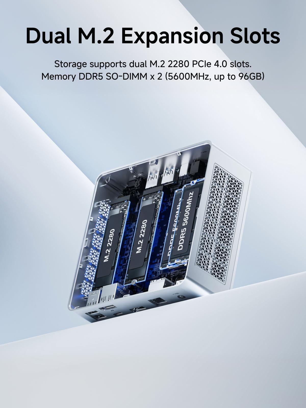 MINISFORUM M1 Lite Mini PC, Intel Core Ultra 5 125U (12C/14T up to 4.3GHz), 16GB DDR5, 512GB SSD, USB4, Triple Display (HDMI 2.1/DP 1.4/USB4), 2.5G LAN, Wi-Fi 6E, BT5.2 - 5