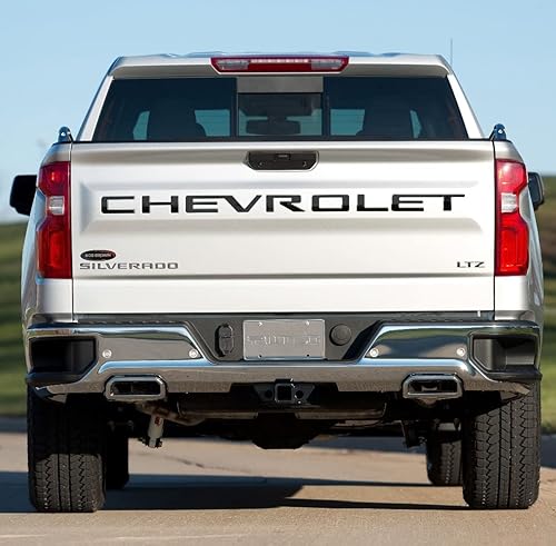 Miniatura 6 de Putco Kit de letras para puerta trasera de Chevrolet - Acero inoxidable - Letras cortadas - Compatible con Chevy Silverado 2019-2026