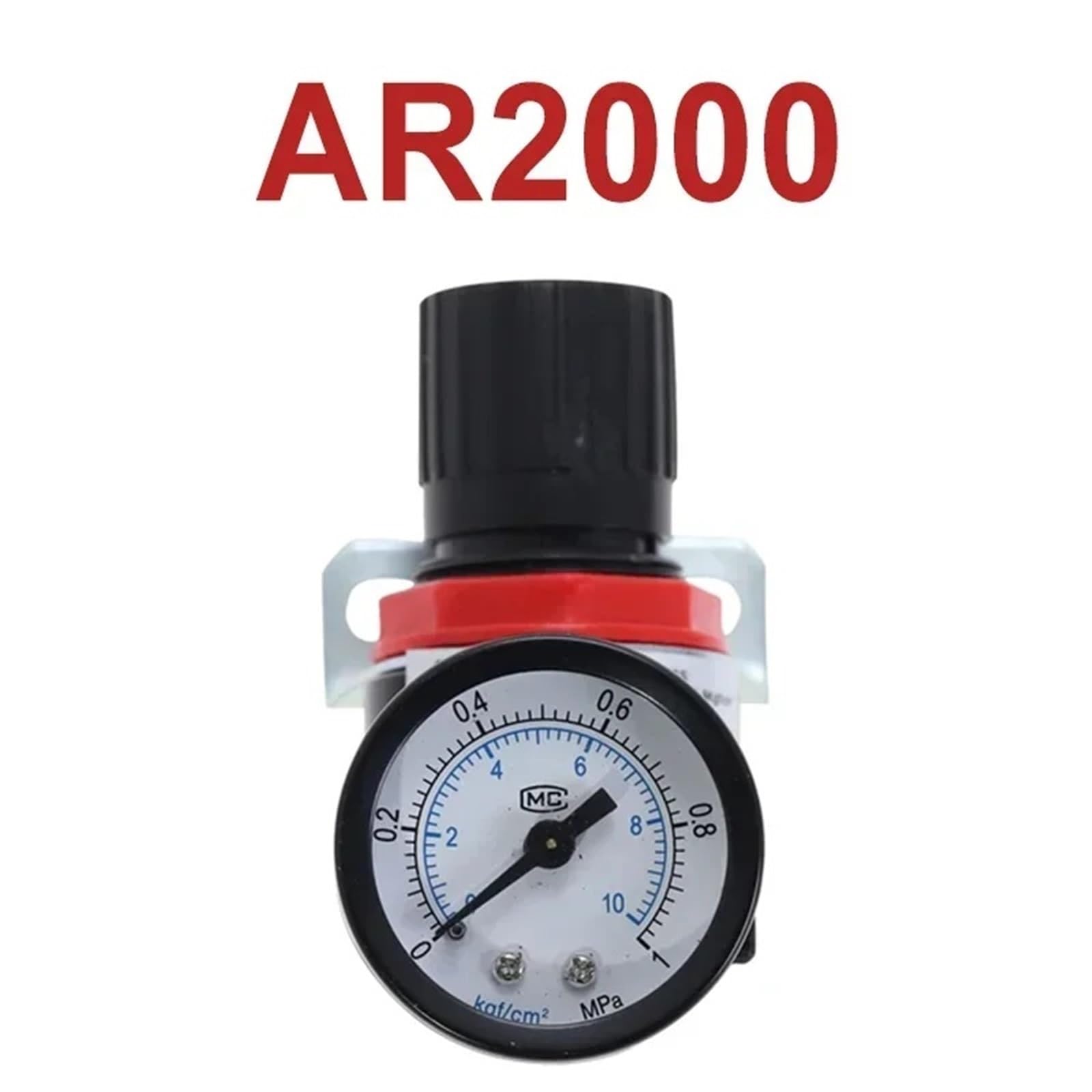 AR2000 1/4" filettatura G 4 mm 6 mm 8 mm 10 mm 12 mm compressore d'aria pneumatico riduttore valvola raccordi connettore (AR2000, 5 pezzi)