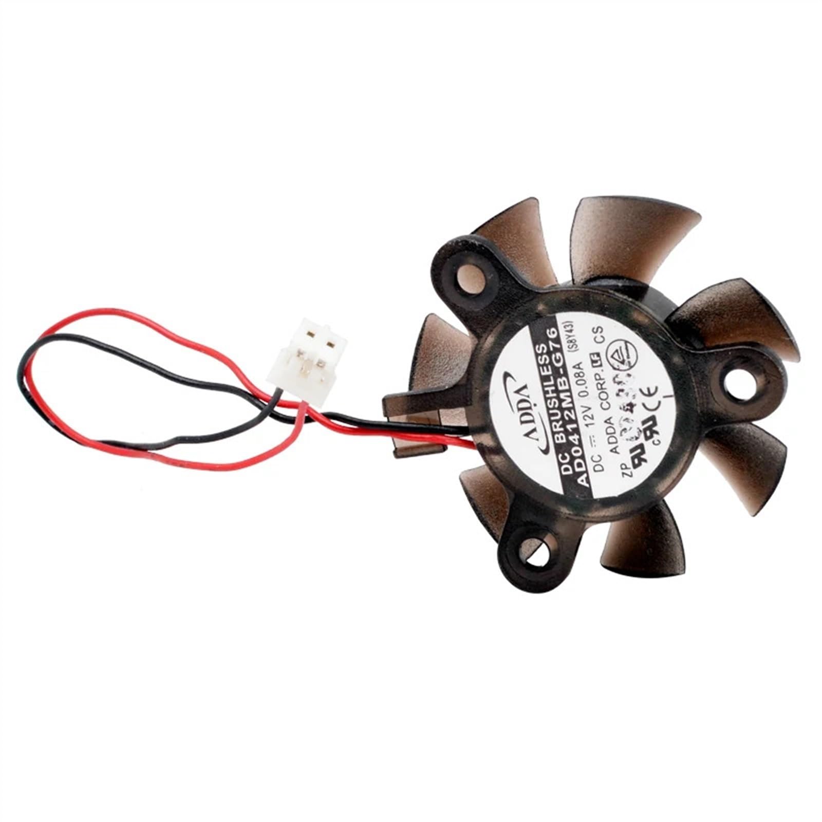 FCARUMIQP AD0412MB-G76 Diameter 37mm Hole Pitch 26mm DC12V 0.08A 2pin Cooling Fan for Industrial Computer Router Graphics Card