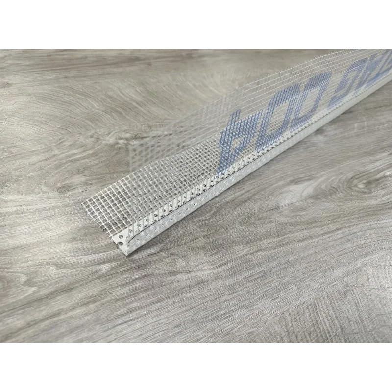 Paraspigolo in pvc con rete in fibra di vetro 8x12 2,5 metri, 5 pz