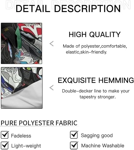 Miniatura 6 de Narikuto Tapiz de pelota de tenis, pósteres deportivos, telón de fondo de baloncesto, suministros de decoración de fiesta, pancarta retro para