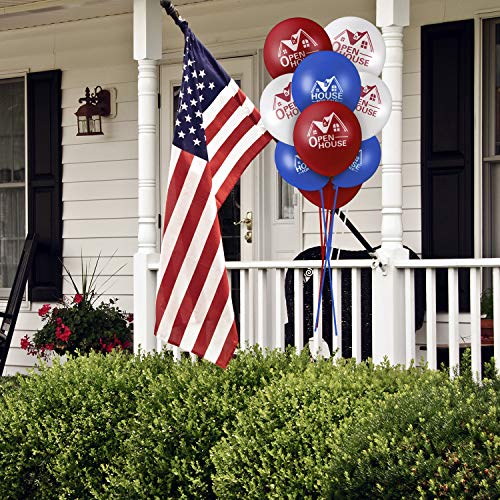 Gejoy 60 Pieces Open House Balloons for Sale 12 Inches Latex Balloons for Real Estate Supplies Signs for Open House Yard Sign - Image 7