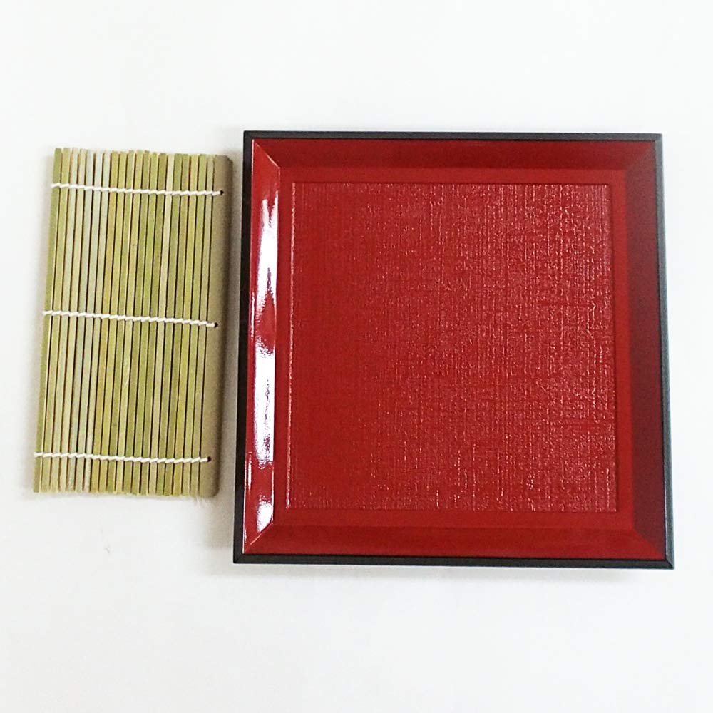 ざるそば 器 竹すだれ お盆 朱渕黒 セット 美品 Amazon | ざるそば 器