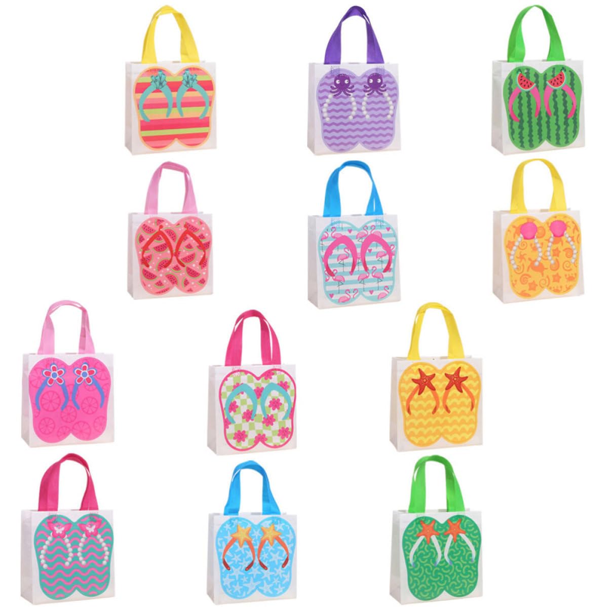 Bolsas de tela no tejida reutilizables con asas para regalos de verano