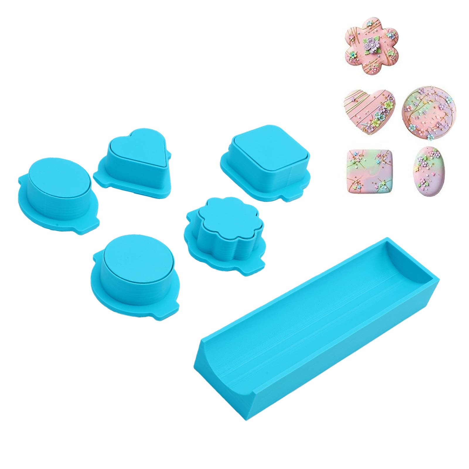 Qcwwy Wykrawacz i Popychacz do Cake Pops, Zestaw do Ciasta, 4,3 Cm, 5