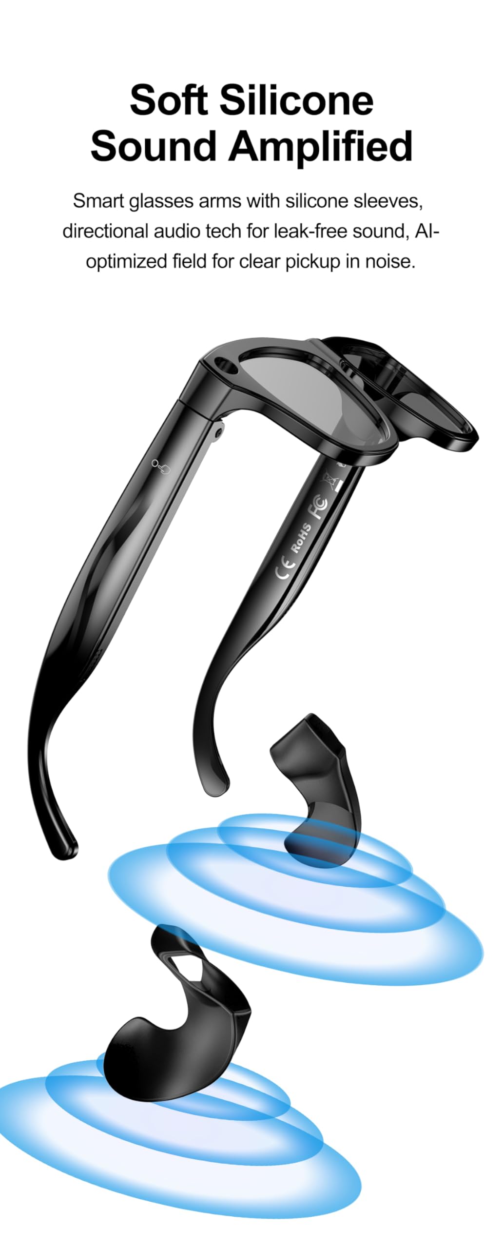 Lunettes Smartglasses 2026 Caméra Full HD, Verre Teinte Electrochomique Flash intégré, Musique, Bluetooth,WiFi, Protection UV, Assistant Vocal IA, Réseaux Sociaux, Haute Autonomie.