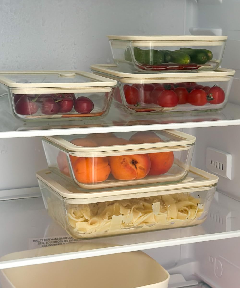Zoha Frischhaltedosen Glas Set 3-teilig – Vorratsdosen Glas mit Deckel BPA-frei – luftdichtes Frischhaltedosen Set – mikrowellengeeignet & ofenfest – Glasbehälter für Meal Prep & Aufbewahrung