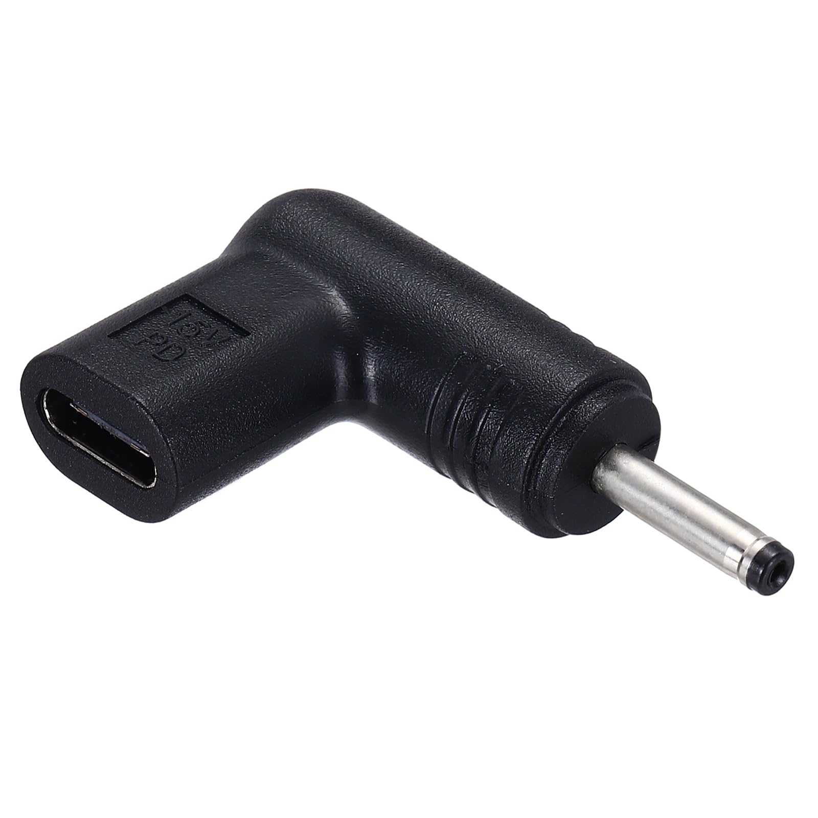 sourcing map USB 3.1 Type-C Female to DC Male Adapter, 15V Type C to DC3011 3.0x1.1mm Elbow Adapter for PD Power Bank PD Source Notebook Laptop Tablet